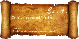 Csala Annamária névjegykártya