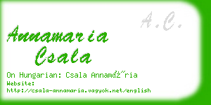 annamaria csala business card